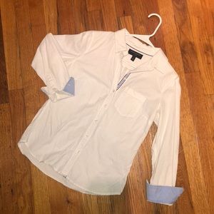 BANANA REPUBLIC White Button-up Shirt